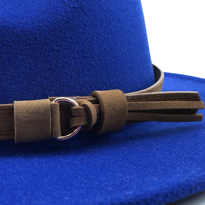 Classic Soft Leather Fedora Hat