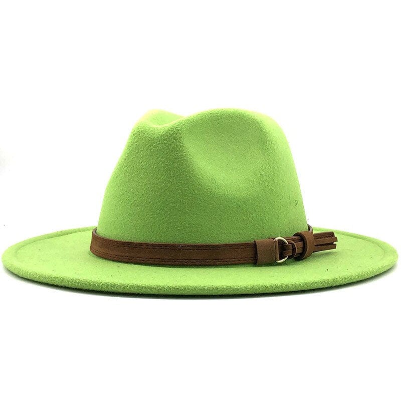 Classic Soft Leather Fedora Hat