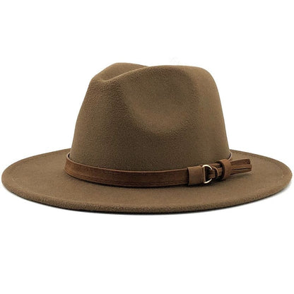 Classic Soft Leather Fedora Hat