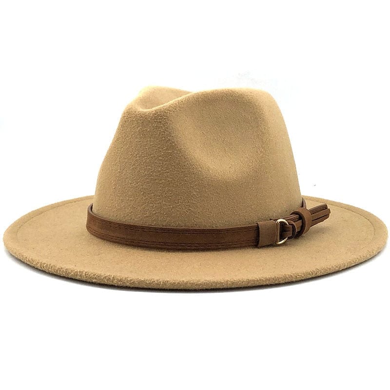 Classic Soft Leather Fedora Hat