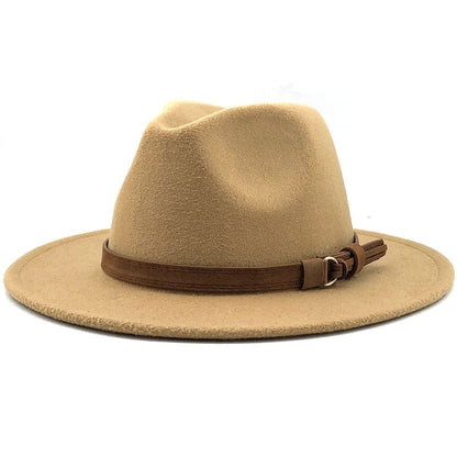 Classic Soft Leather Fedora Hat