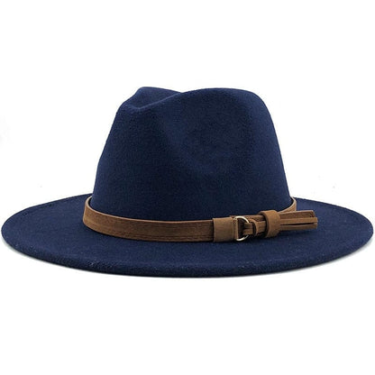 Classic Soft Leather Fedora Hat