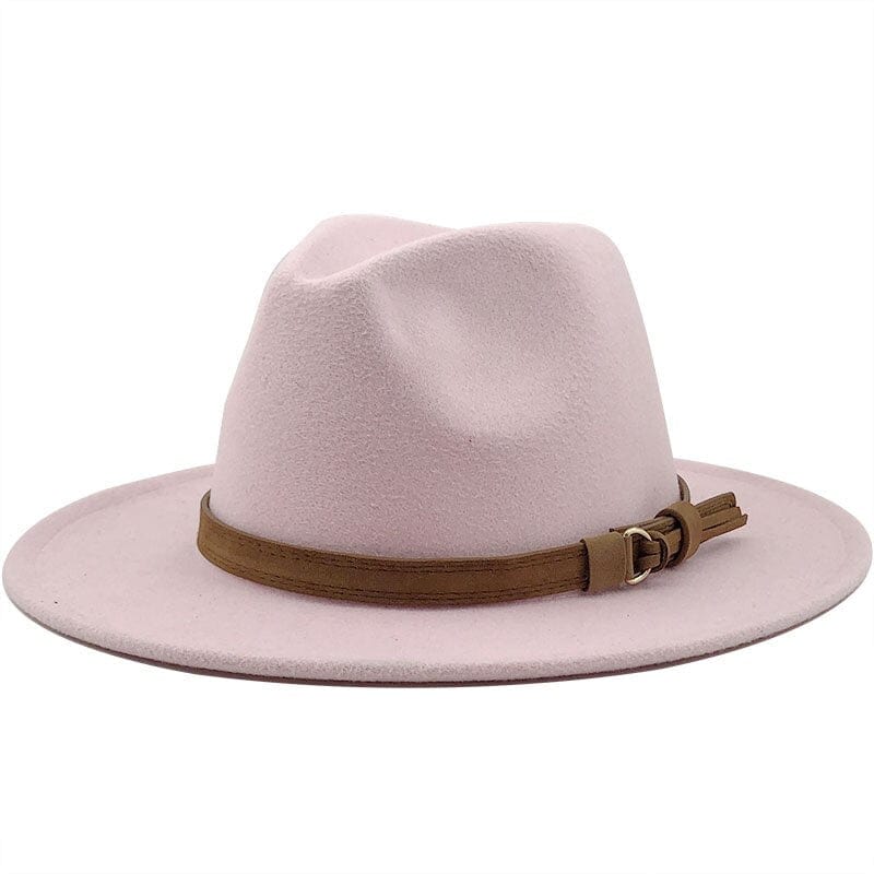 Classic Soft Leather Fedora Hat