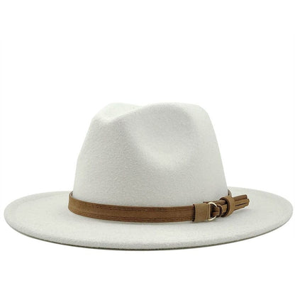 Classic Soft Leather Fedora Hat