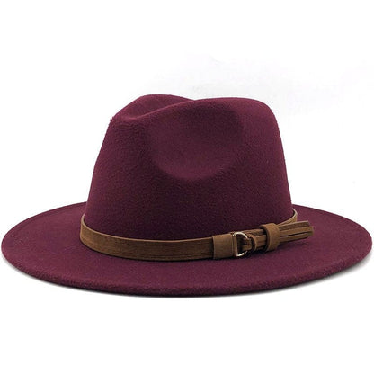 Classic Soft Leather Fedora Hat