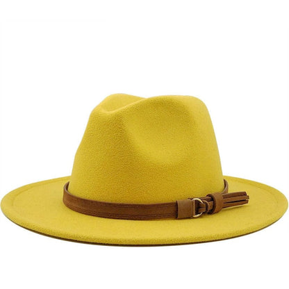 Classic Soft Leather Fedora Hat