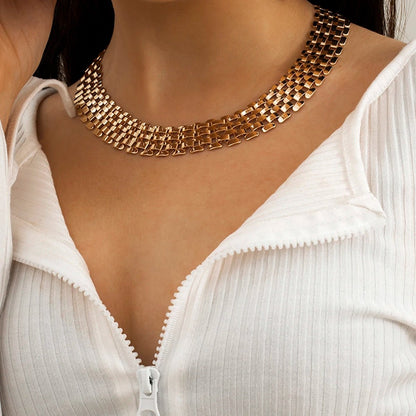 Delicate Thin Bar Chain Choker Necklace - Cofik