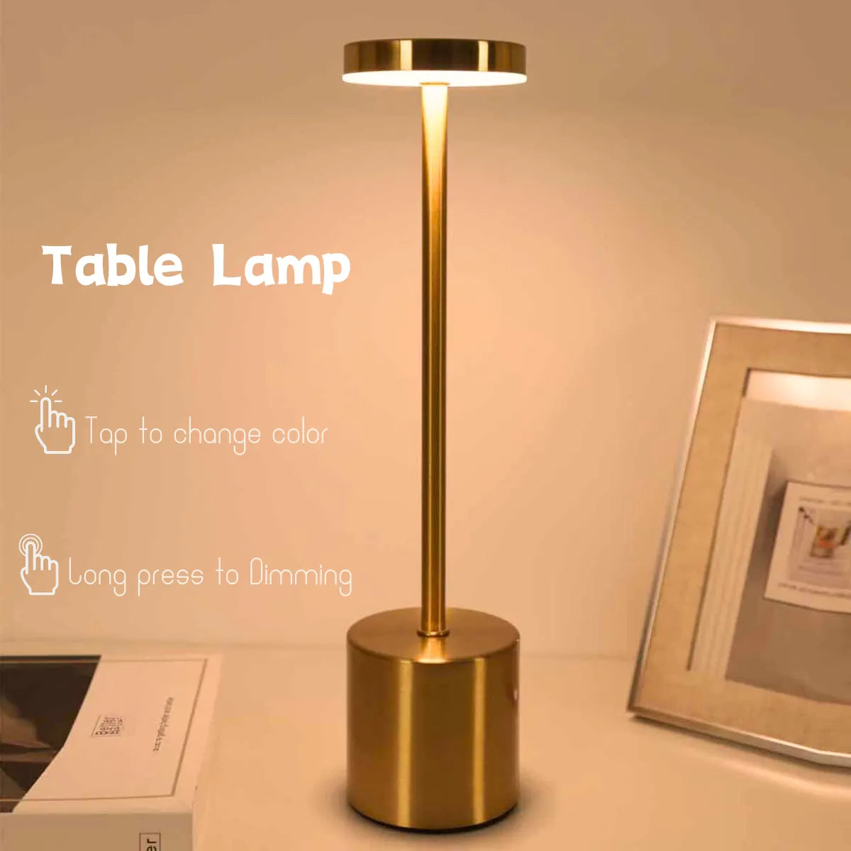 Sleek Silver LED Desk Lamp