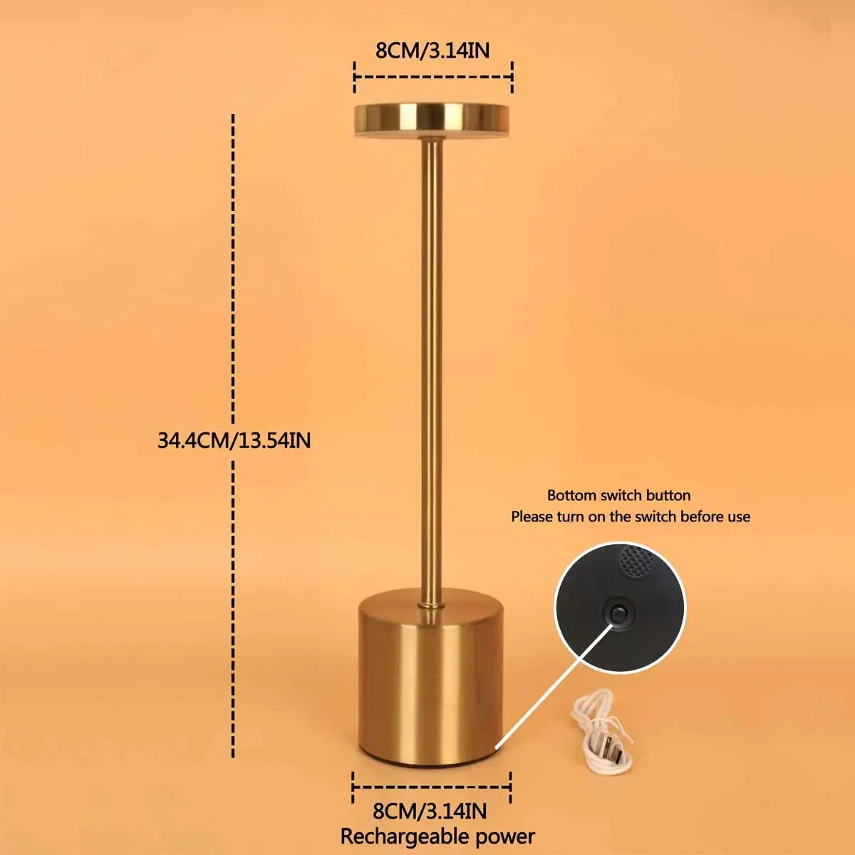 Sleek Silver LED Desk Lamp