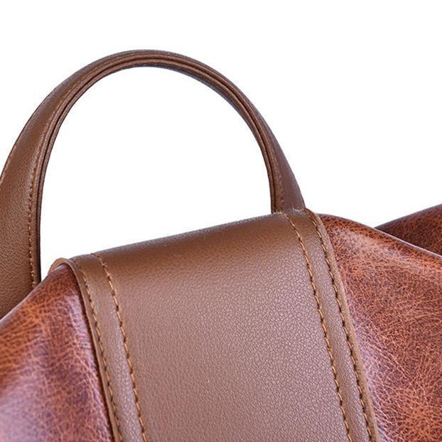 Secure Ladies Leather Rucksack