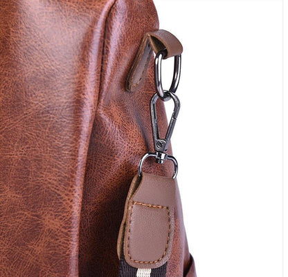 Secure Ladies Leather Rucksack