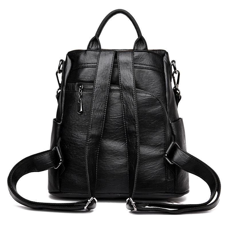 Secure Ladies Leather Rucksack