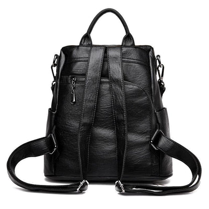 Secure Ladies Leather Rucksack