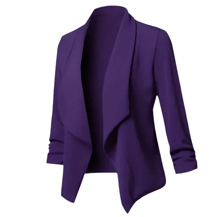 Women's Business Blazer - Structured Open Front, Wrinkle-Resistant