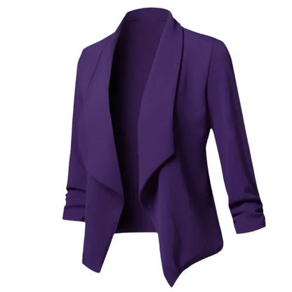 Women's Business Blazer - Structured Open Front, Wrinkle-Resistant
