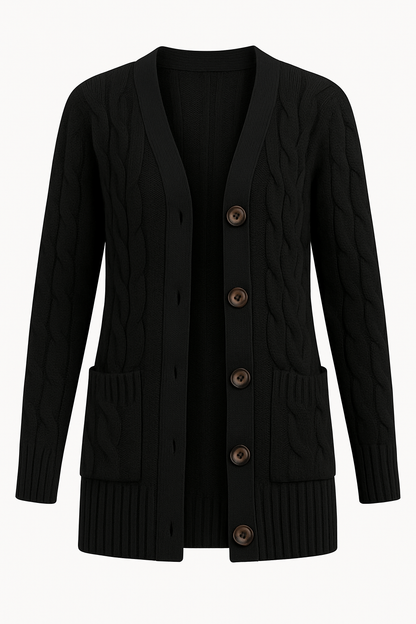 Women's Cable-Knit Cardigan – Spring & Summer