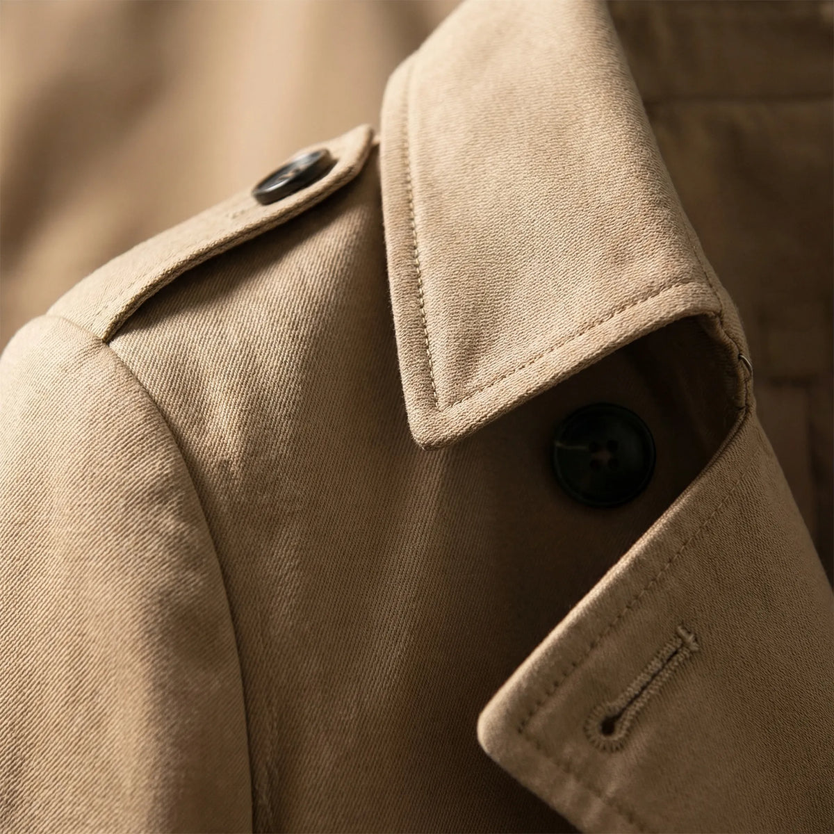 Women's Double-Breasted Trench Coat with Belt