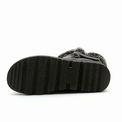 Women's Fur-Trimmed Quilted Mid-Calf Snow Boots