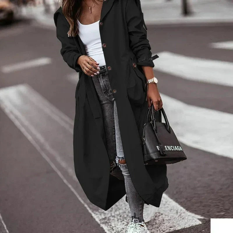 Women's Hooded Trench Coat
