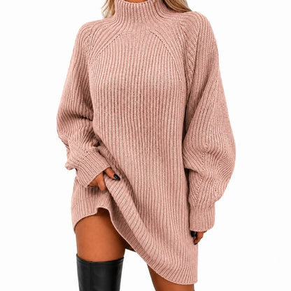 Women's Long Knit Turtleneck Sweater