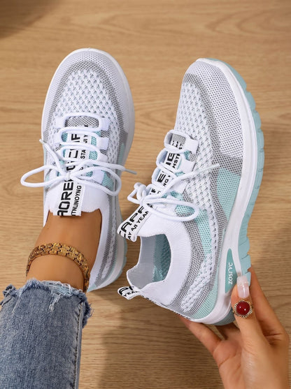 Women's Orthopedic Lace-Up Breathable Mesh Walking Sneakers