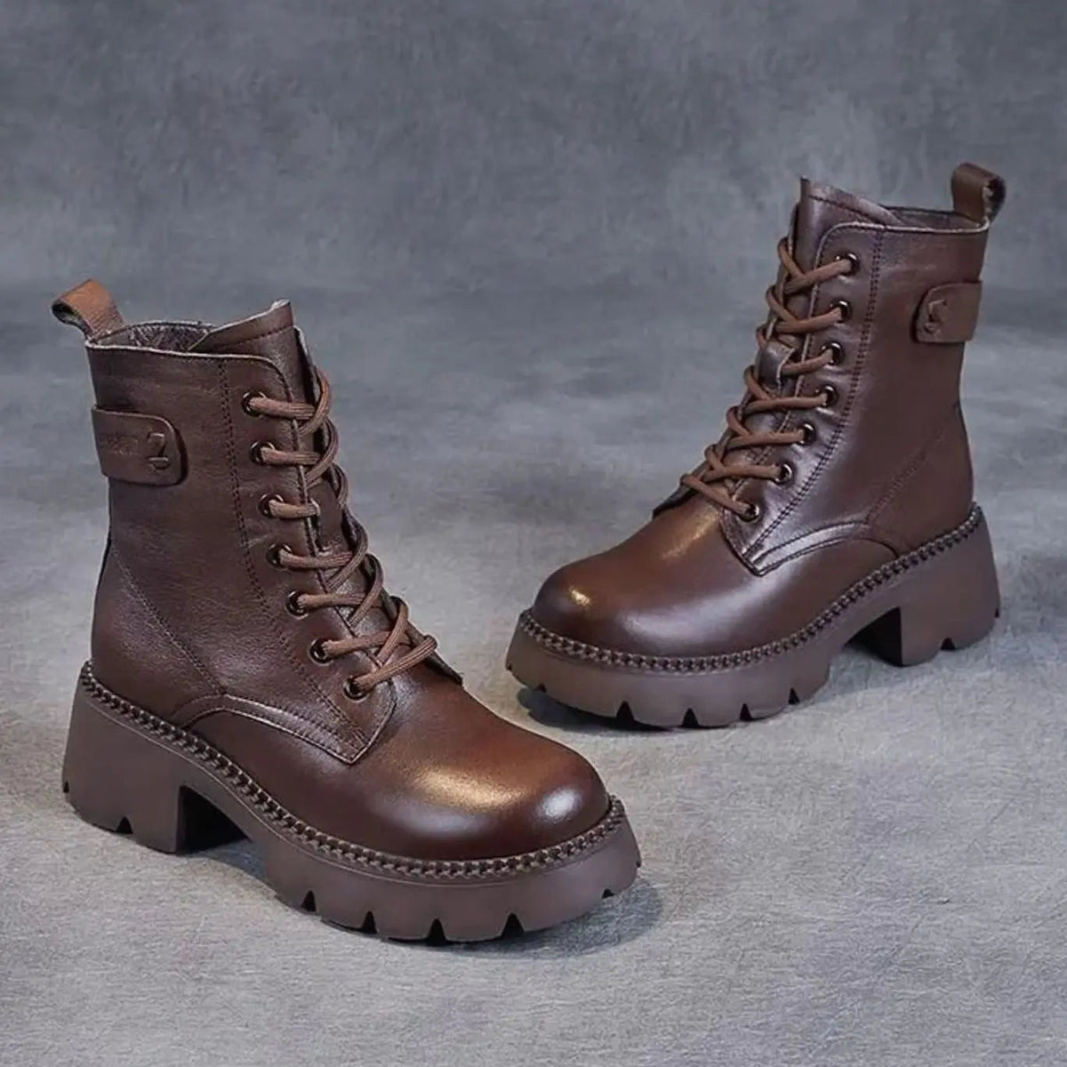 Women's Orthopedic Lace-Up Platform Ankle Boots