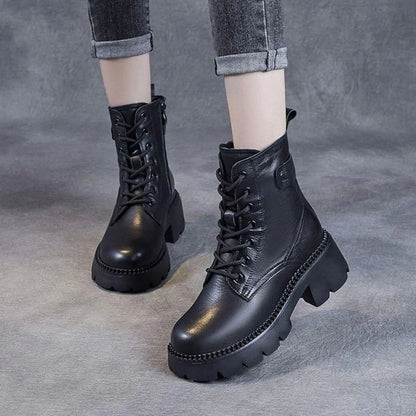 Women's Orthopedic Lace-Up Platform Ankle Boots