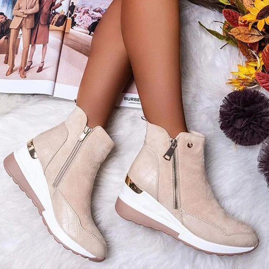 Women's Orthopedic Mid-Cut Leather Ankle Boots