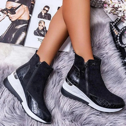 Women's Orthopedic Mid-Cut Leather Ankle Boots