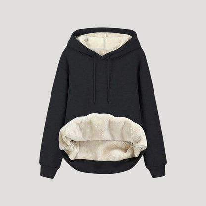 Women's Oversized Fleece-Lined Hoodie with Kangaroo Pocket