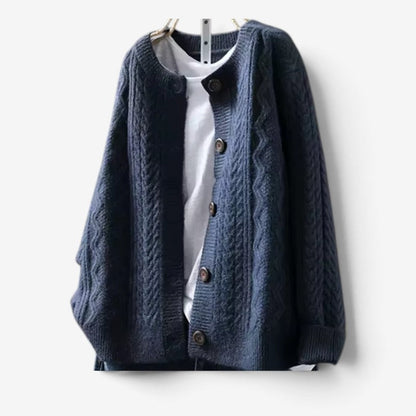Women's Oversized Long-Sleeve Cardigan