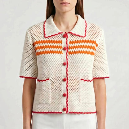 Women's Retro Short-Sleeve Summer Cardigan