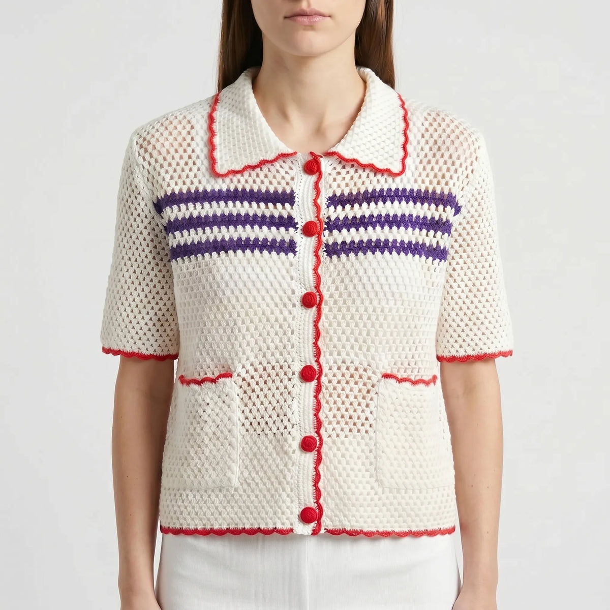 Women's Retro Short-Sleeve Summer Cardigan