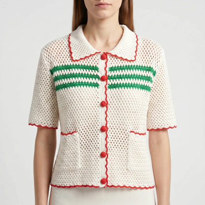 Women's Retro Short-Sleeve Summer Cardigan