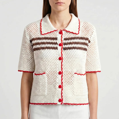 Women's Retro Short-Sleeve Summer Cardigan