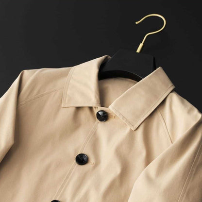 Women's Short Trench Coat with Collar