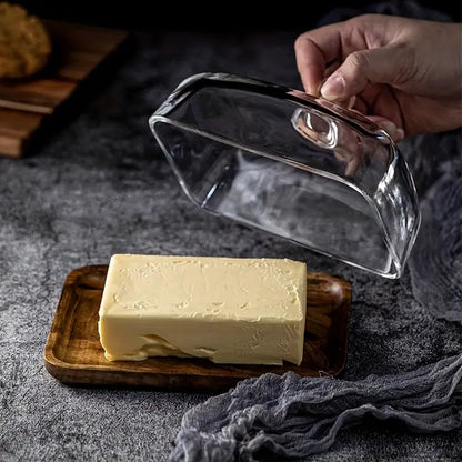 Elegant Wooden Butter Serving Dish