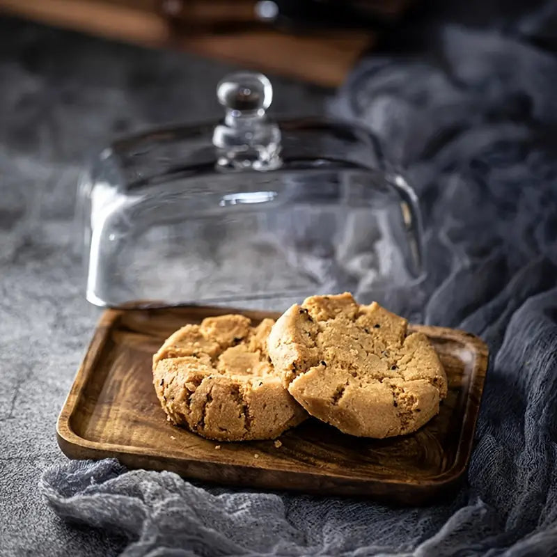 Elegant Wooden Butter Serving Dish