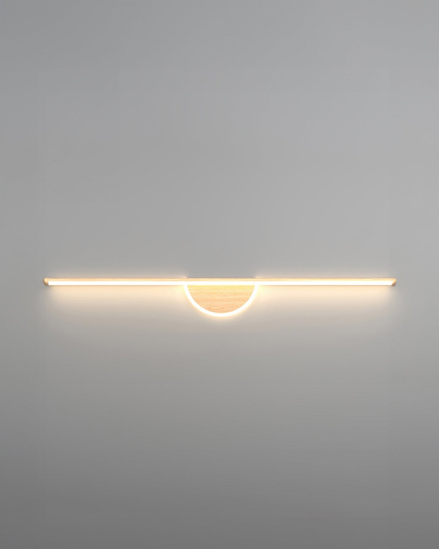 Contemporary Wooden Curved Wall Lamp