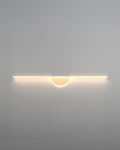 Contemporary Wooden Curved Wall Lamp