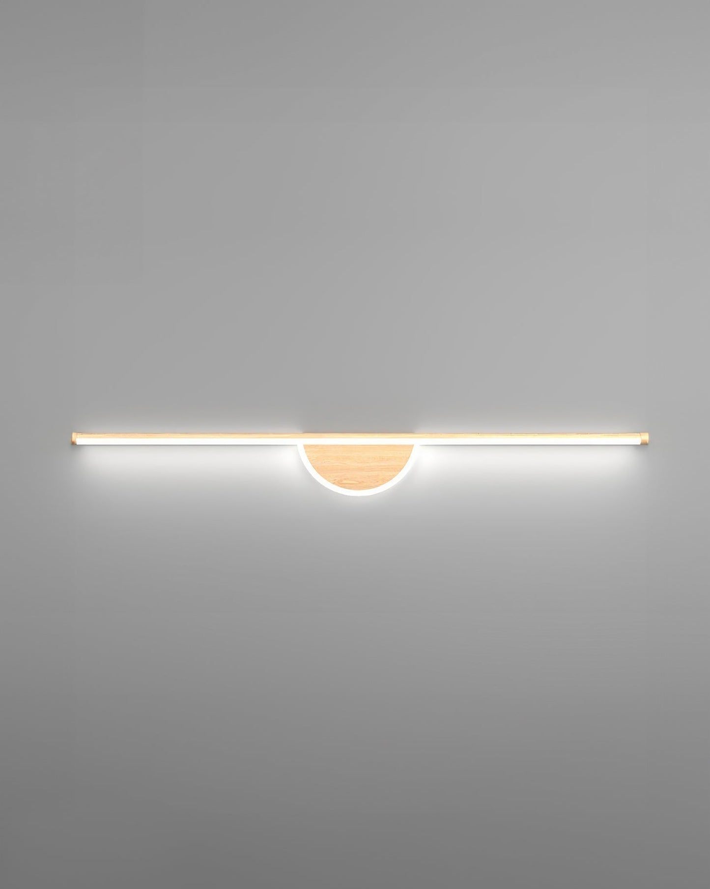Contemporary Wooden Curved Wall Lamp