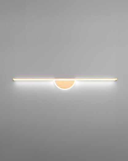 Contemporary Wooden Curved Wall Lamp