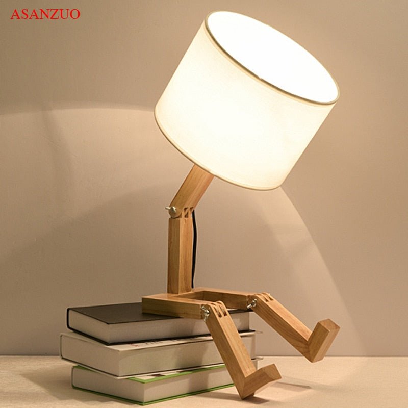 Fun Wooden LED Table Lamp Decor