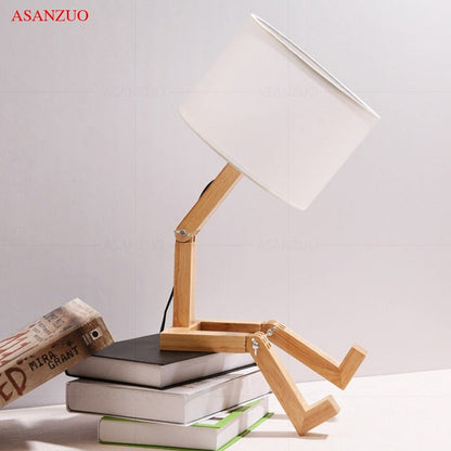 Fun Wooden LED Table Lamp Decor