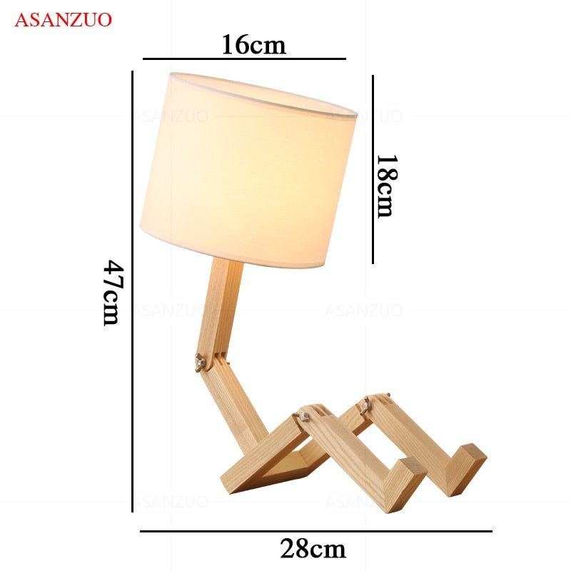 Fun Wooden LED Table Lamp Decor