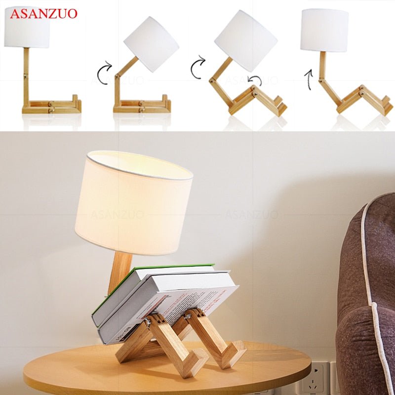 Fun Wooden LED Table Lamp Decor - Cofik