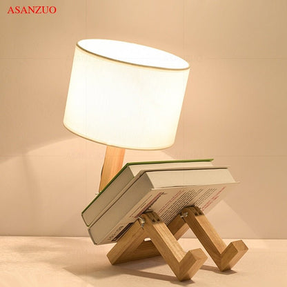 Fun Wooden LED Table Lamp Decor
