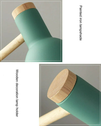 Rustic Nordic Wooden Desk Lamp