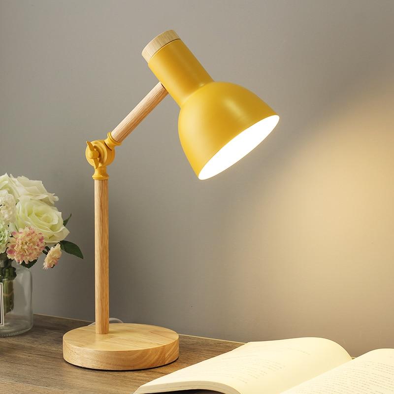Compact Wooden Desk Lamp