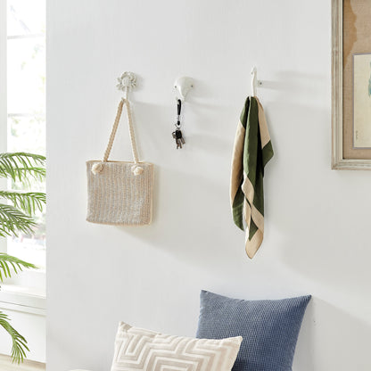 Coastal Ocean 3 Piece Wall Hook Set - Shell, Crab, Seahorse